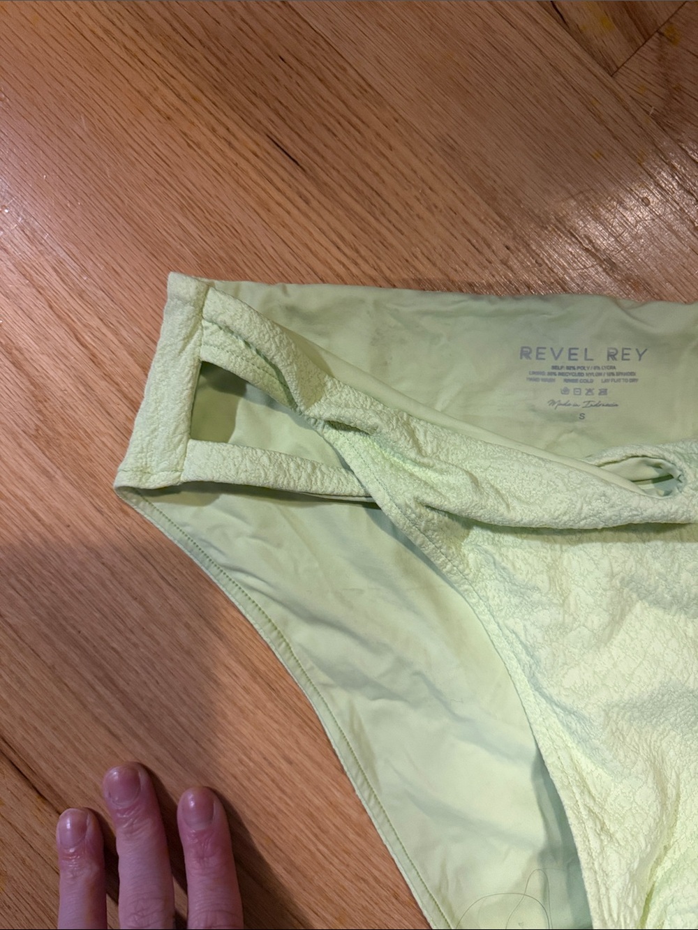 Revel Rey Light Green Bikini Bottom - Picture 3 of 4